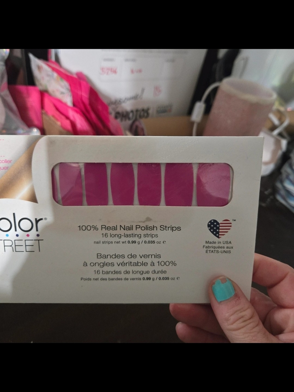 Color Street Pink Press-On Nail Strips